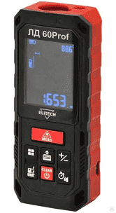 Дальномер лазерный Elitech ЛД 60Prof 0.05–60 м 3х1.5ВААА угломер