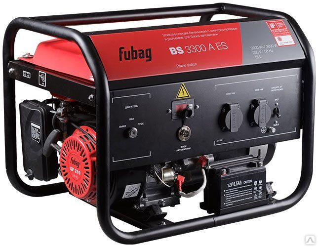 Генератор бензиновый Fubag BS 3300 A ES, 3,0 кВт, 4-х тактный двиг, 220 В, 50,4 кг, эл. стартер