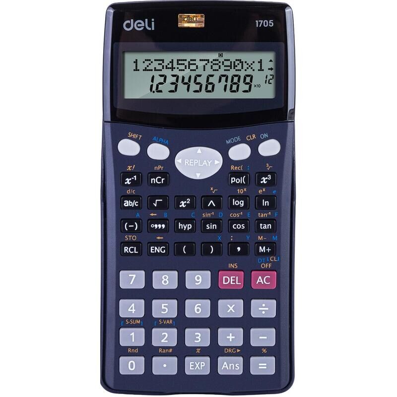 Калькулятор научный Deli E1705 10+2-разрядный 240 функций 157х77х20 мм (подходит для ЕГЭ)