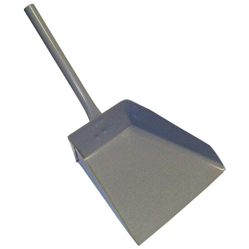 Совок для мусора металл окрашенный с металлической ручкой цвет в ассортименте (ширина 19 см, ручка 17 см) NoName