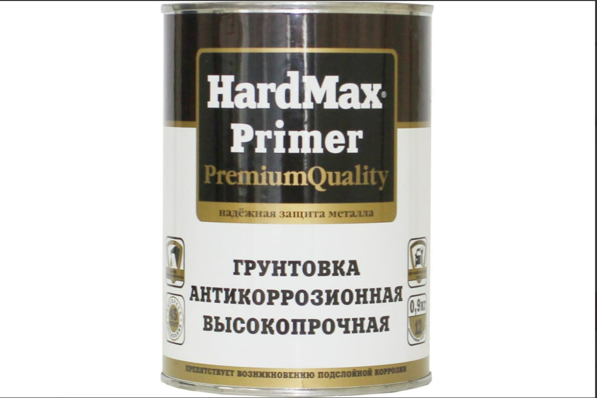 Антикоррозионная грунтовка HardMax PRIMER светло-серая, банка 0,9 кг 4690417078462