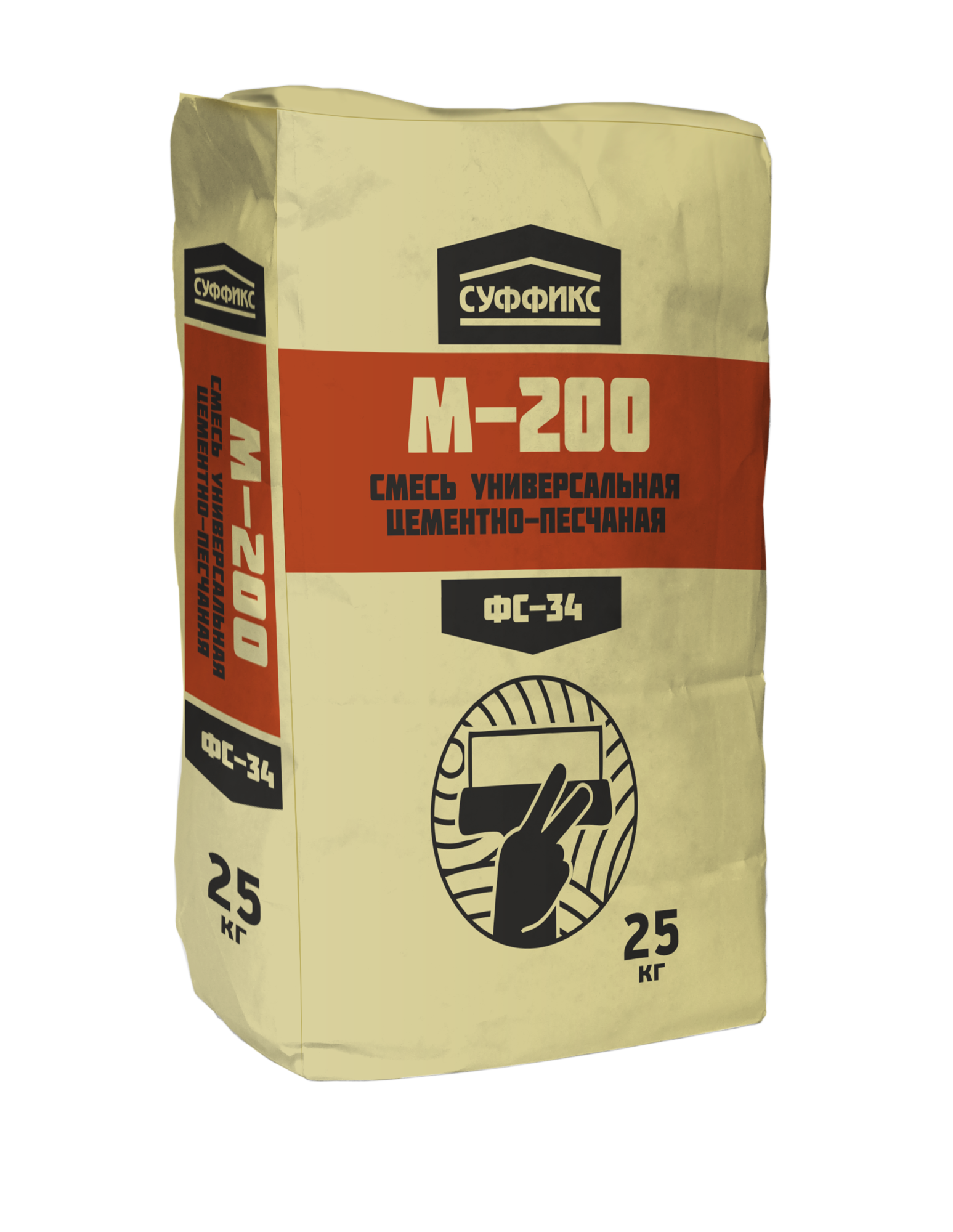 Цементно-песчаная смесь Суффикс ФС-34 М-200 25 кг. (60шт./П) (шт)