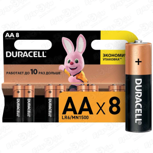 Батарейки Duracell AA 8 шт DURACELL
