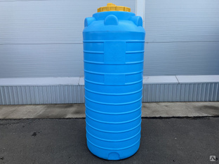 Цилиндрическая бочка для полива на дачу 750 литров пластиковая #1