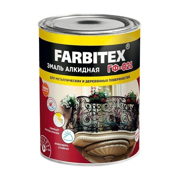 Грунт ГФ-021 FARBITEX серый 0,8 кг