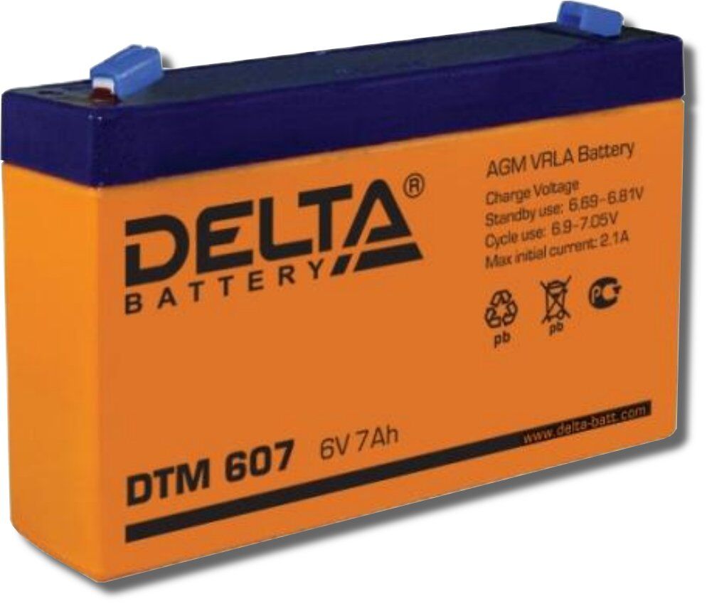 Аккумуляторная батарея 607 (6В, 7Ач) Delta DTM 607