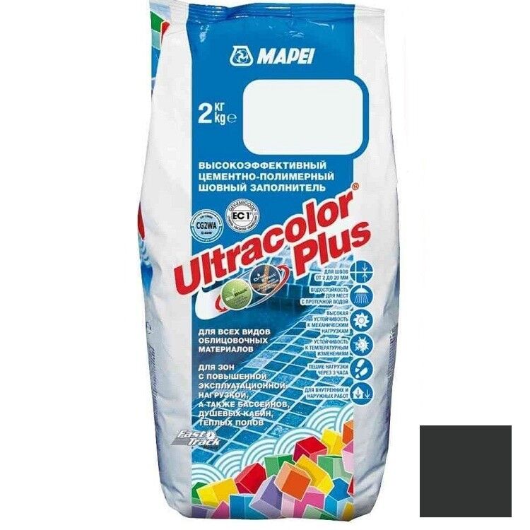 Затирка Mapei Ultracolor Plus №120 черная 2 кг