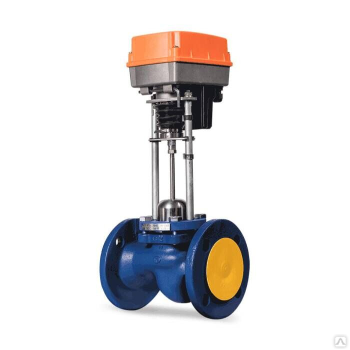 Клапан зап-рег чуг TRV Ду15 Ру16 фл Kv1 эл/п TSL Теплосила TRV-15-1-101 ...