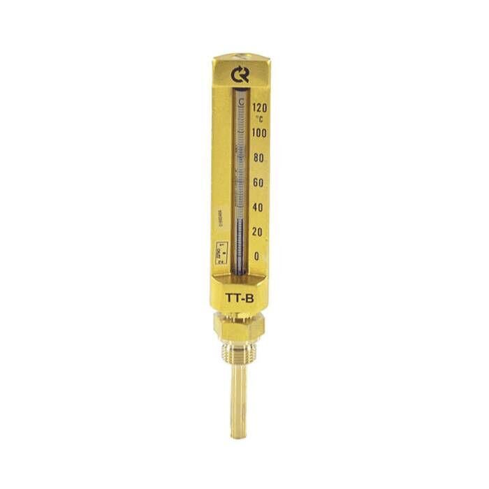 Термометр жидкостной ТТ-В-150 120С L=150 G1/2" прям вибр 150/150 Росма 00000005341