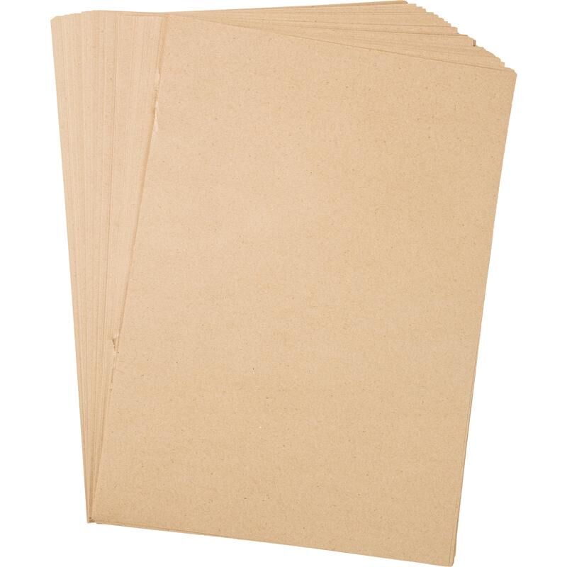 Крафт-бумага оберточная в листах А3 297 мм x 420 мм 78 г/кв.м (100 листов) NoName