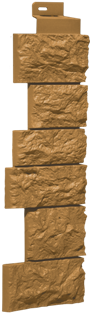 Угол наружный Дикий камень Песочный 485х143