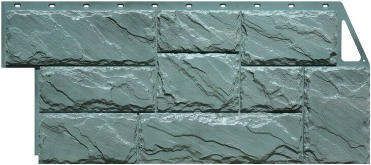 Фасадная панель FINEBER Камень Крупный Серо-Зеленый 1080х452 Fineber Файнбир