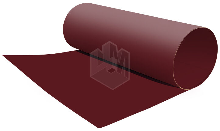 Гладкий лист рулонной стали RAL3005/3005 Красное Вино ширина 1,25 2-х сторонний