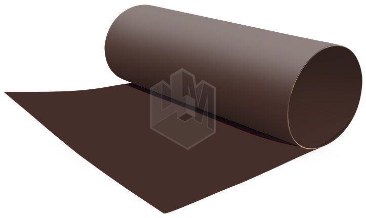 Гладкий лист рулонной стали RAL8017/8017 Шоколад ширина 1,25 2-х сторонний