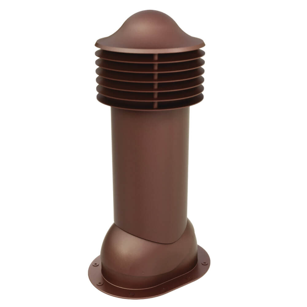 Труба вентиляционная VIOTTO d110 мм h550 мм для готовой мягкой кровли RAL8017 коричневая утепленная Виотто