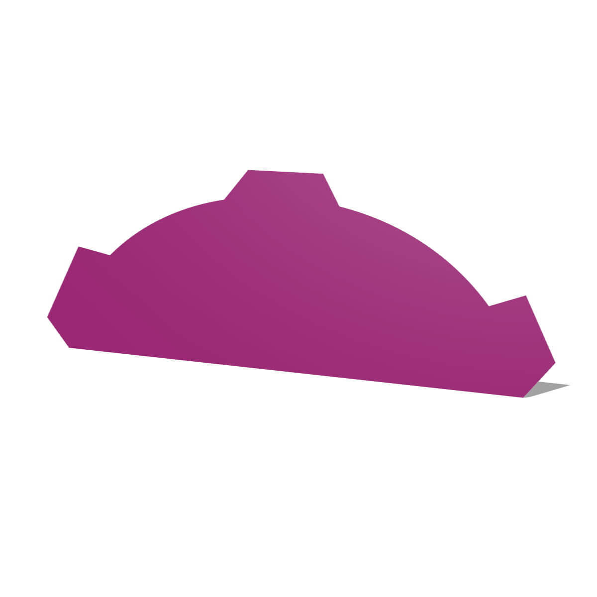 Заглушка плоская торцевая RAL4006 Пурпурный конька круглого