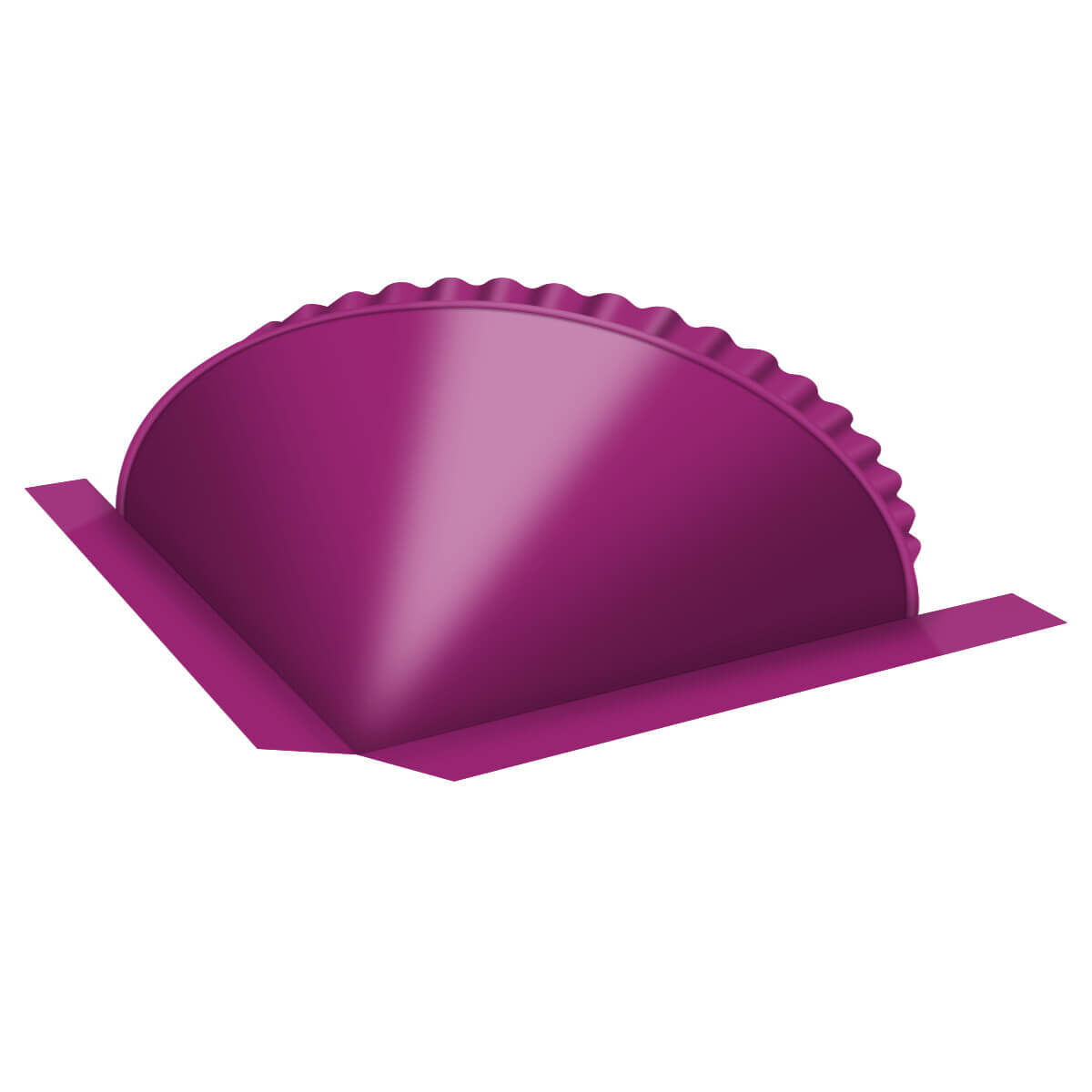 Заглушка конусная торцевая RAL4006 Пурпурный конька круглого
