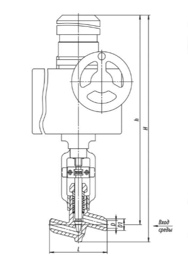 Клапан регулирующий шиберный 976-175-ЭбЧ-01 Ду 175 Ру 235