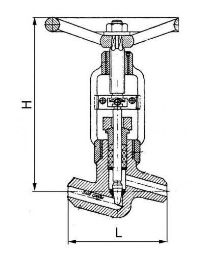 Клапан регулирующий игольчатый приварной 976-65-М Ду 65 Ру 235