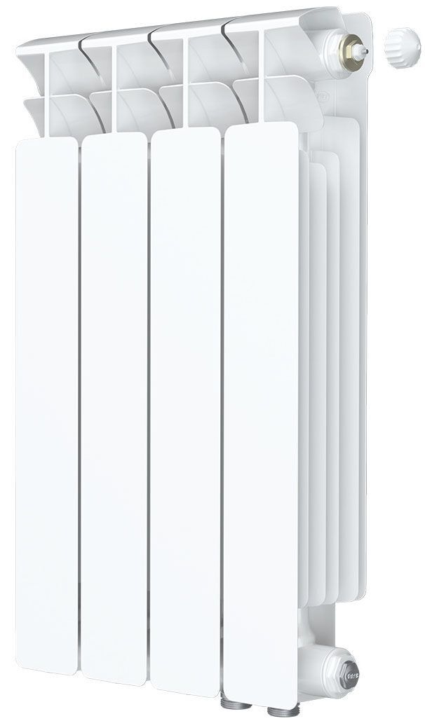 РИФАР База Вентиль радиатор биметаллический 3/4" 500 мм (4 секций) правое подключение / RIFAR Base Ventil радиатор бимет