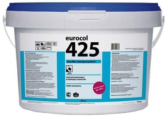 ФОРБО ЕВРОКОЛ 425 Еврофлекс Стандарт клей для виниловых и ковровых покрытий дисперсионный (20кг) / FORBO 425 Euroflex St