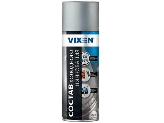 Антикоррозионное покрытие холодного цинкования Vixen VX23000 spray, 520мл