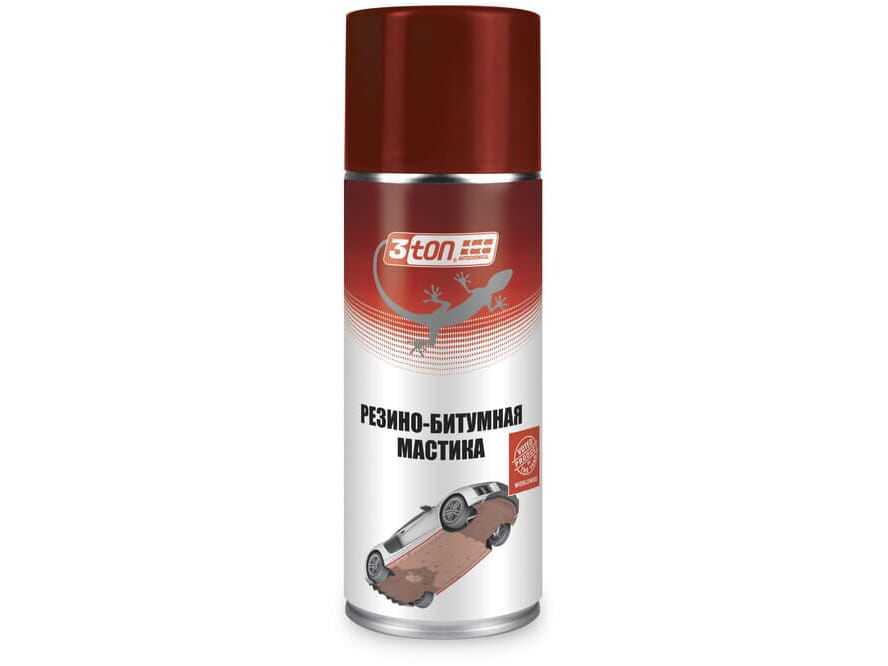 Резино-битумная мастика 3TON spray, 520мл