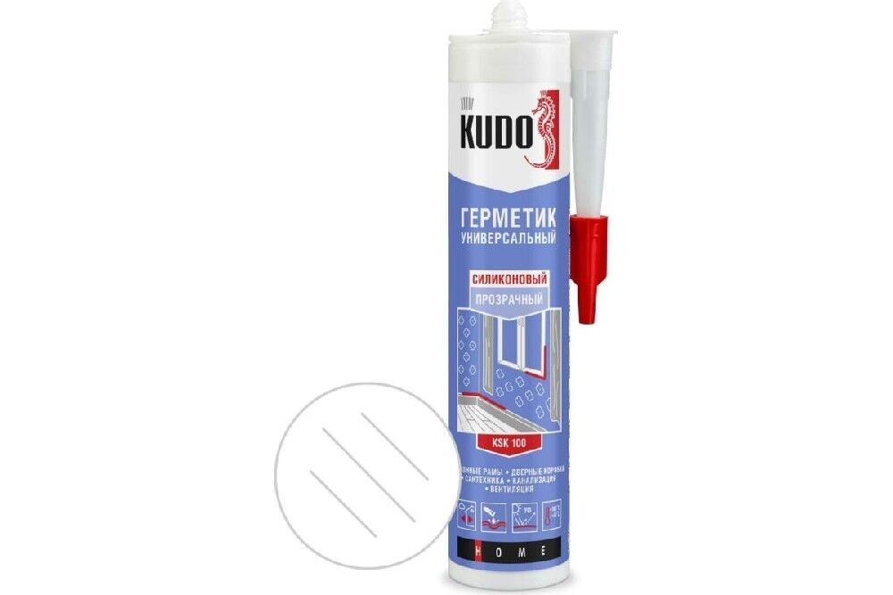 Герметик силиконовый KUDO универсальный бесцветный 280 мл / KSK-100