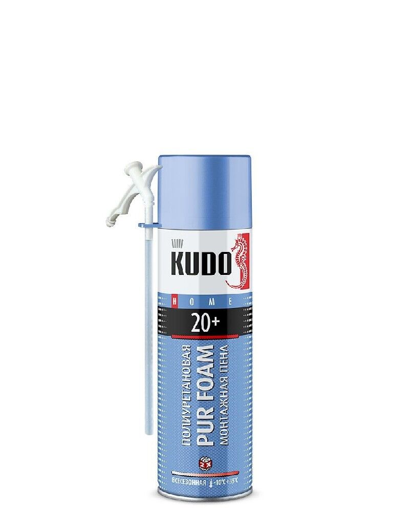 Пена монтажная KUDO HOME 20+ бытовая всесезонная 650 мл / KUPH06U20+
