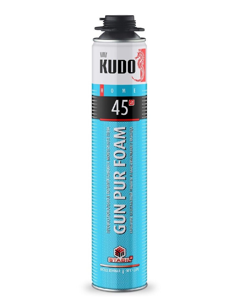 Пена монтажная KUDO HOME профи 45 л всесезонная 820 г / KUPHP10U45