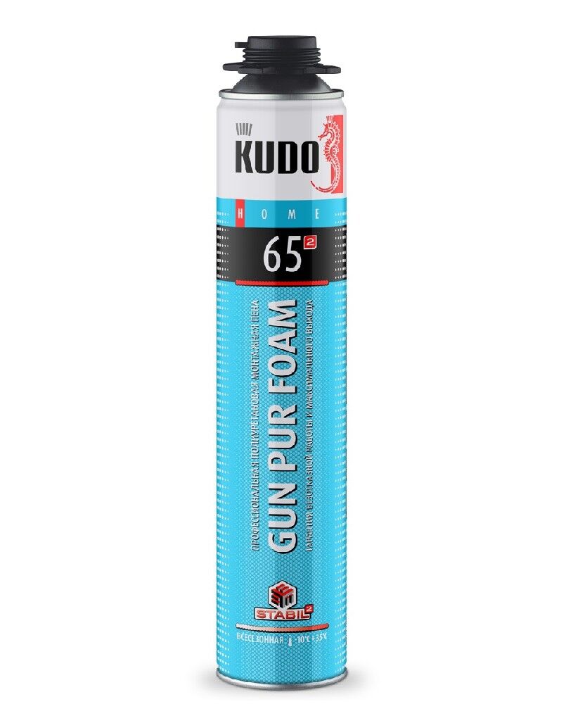 Пена монтажная KUDO HOME профи 65 л всесезонная 900 г / KUPHP10U65