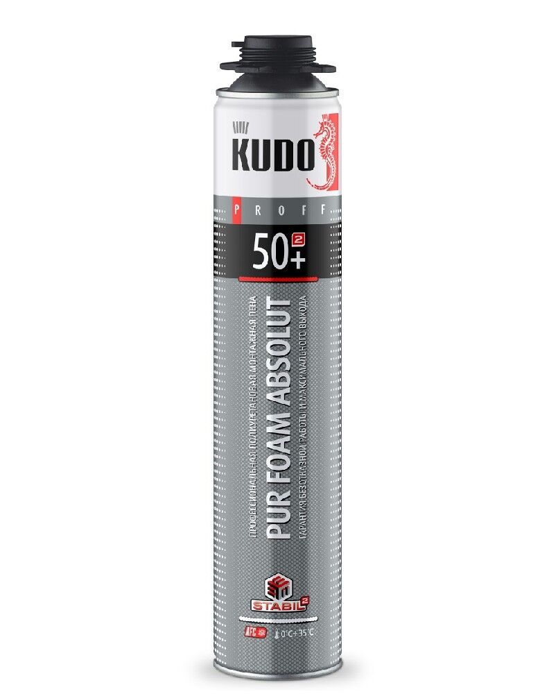 Пена монтажная KUDO PROFF 50+ профи всесезонная 870 г / KUPP10S50+
