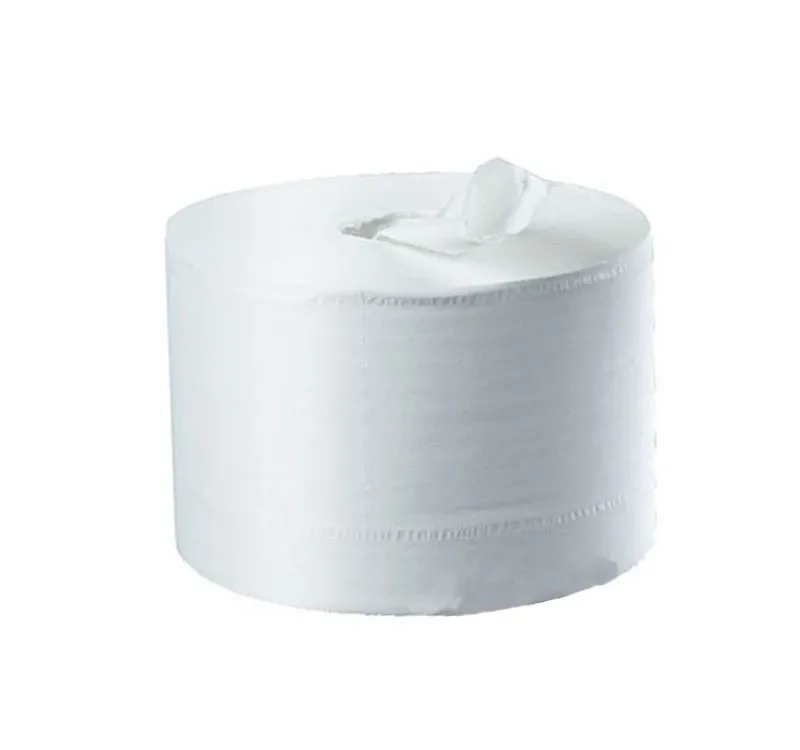 Туалетная бумага двухслойная целлюлозная для диспенсеров с центральной вытяжкой, длина 450м, ширина 100мм