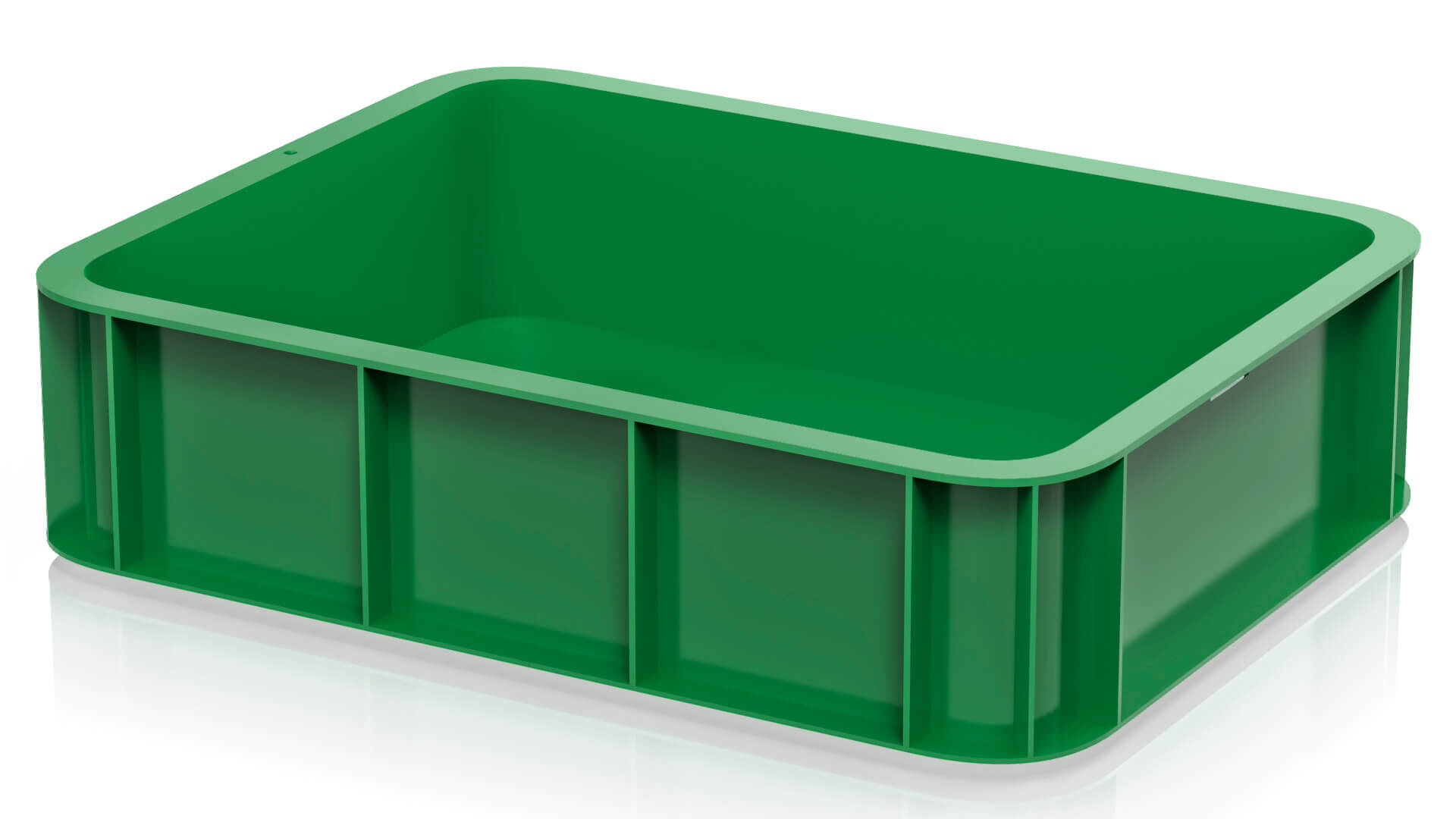 Ящик (лоток) кондитерский сплошной зеленый