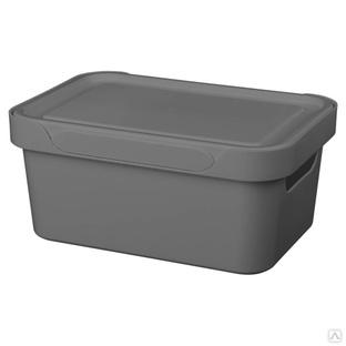 Ящик с крышкой универсальный Luxe 4,6 л (серый) 