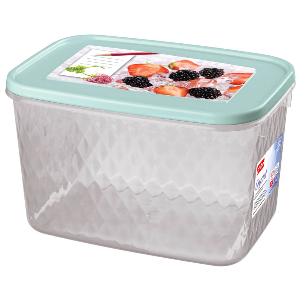 Контейнер для замораживания и хранения продуктов с декором Кристалл 1,7 л (голубой)