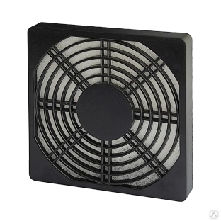 Решетка STFL120 black с фильтром для осевого вентилятора 120х120 Essima #1