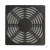 Решетка STFL120 black с фильтром для осевого вентилятора 120х120 Essima #2