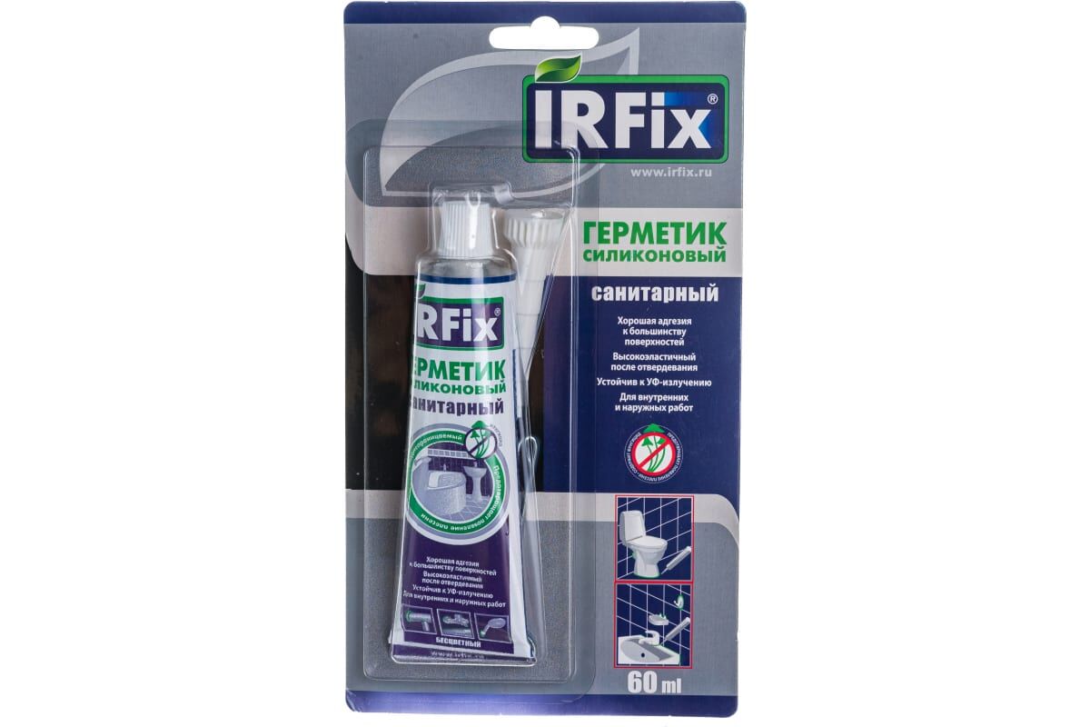 IRFIX герметик силиконовый санитарный белый 60 мл.
