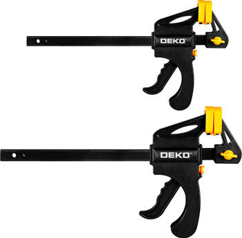 Струбцина быстрозажимная Deko CL200-2, 2 шт черно-желтый CL200-2 2 шт черно-желтый