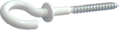 Шуруп с С-образным крюком белая эмаль 5,0х75 мм