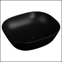 Раковина-чаша квадратная VitrA Plural низкая, 45 см, цвет матовый черный 7810B483-0016