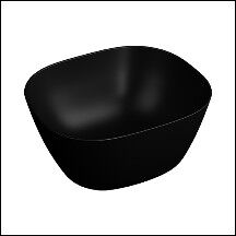 Раковина-чаша квадратная VitrA Plural высокая, 45 см, цвет матовый черный 7811B483-0016