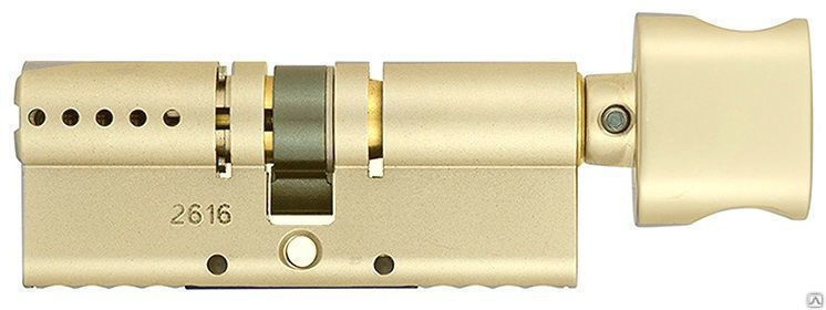 Цилиндровый механизм для замка Mul-T-Lock Classic Pro ключ-вертушка 71 мм 33/38 золото