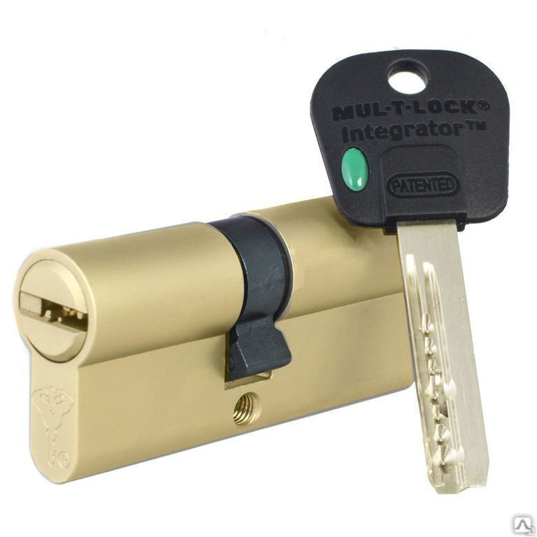 Цилиндровый механизм для замка Mul-T-Lock Integrator ключ-ключ 71 мм 33/38 золото