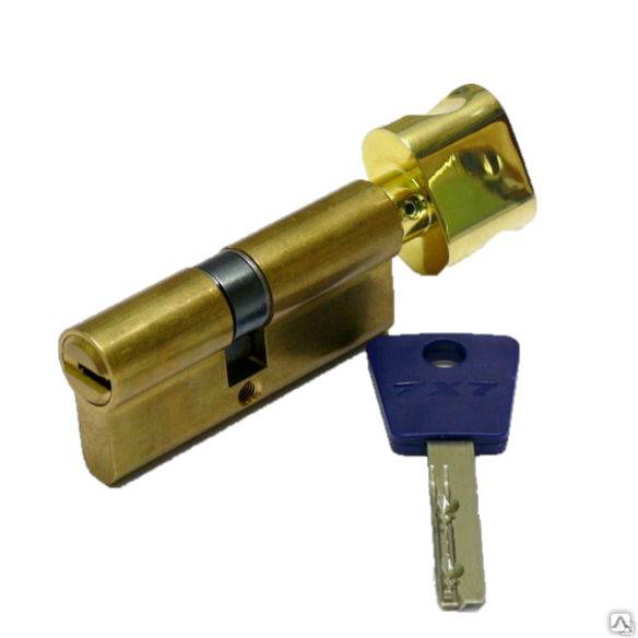 Цилиндровый механизм для замка Mul-T-Lock 7x7 ключ-вертушка 70 мм 40/31 золото