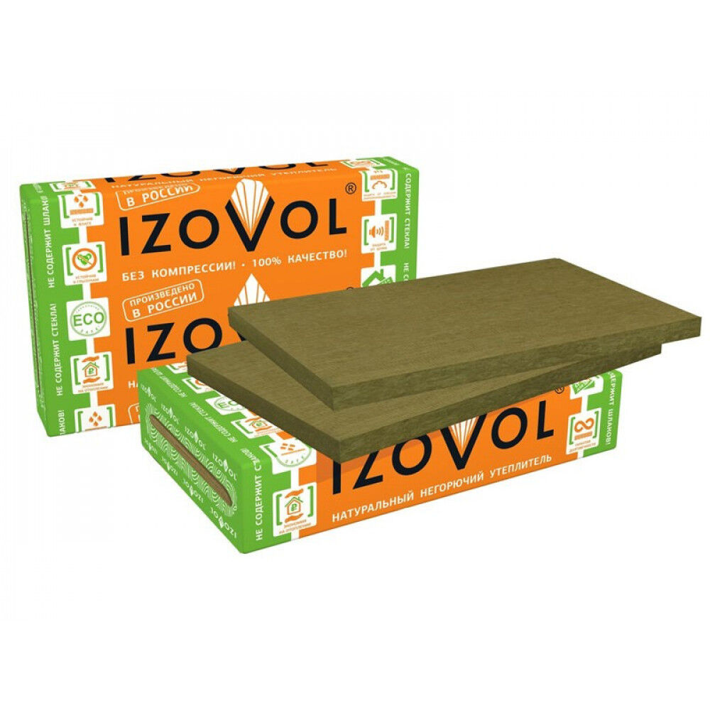 Утеплитель IZOVOL Ф-150, 1200Х600Х50мм (5 плит, 3,6м2; 150 кг/м3)