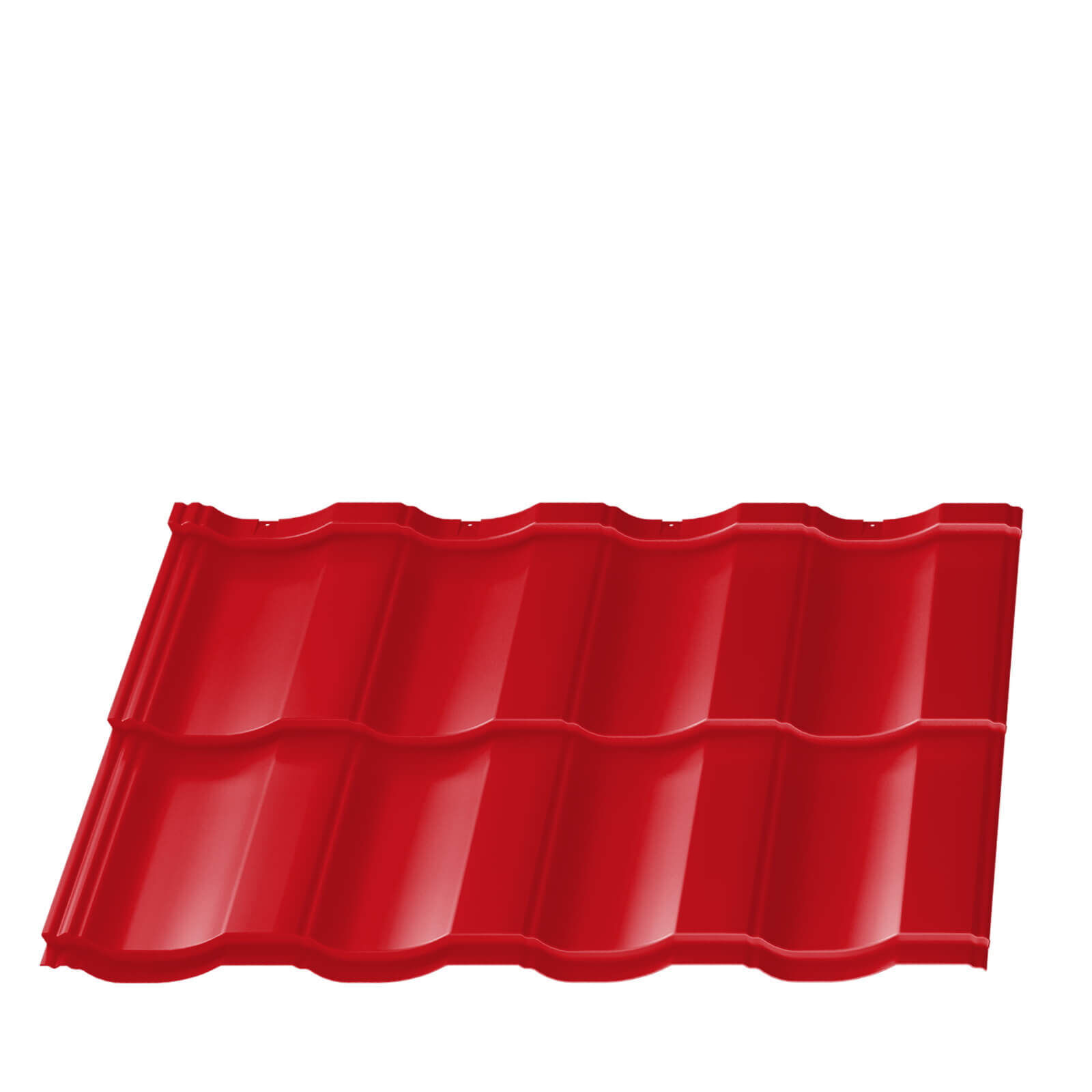 Металлочерепица Геркулес Элит RAL3020 Красный 0,45 мм модуль 2 волны
