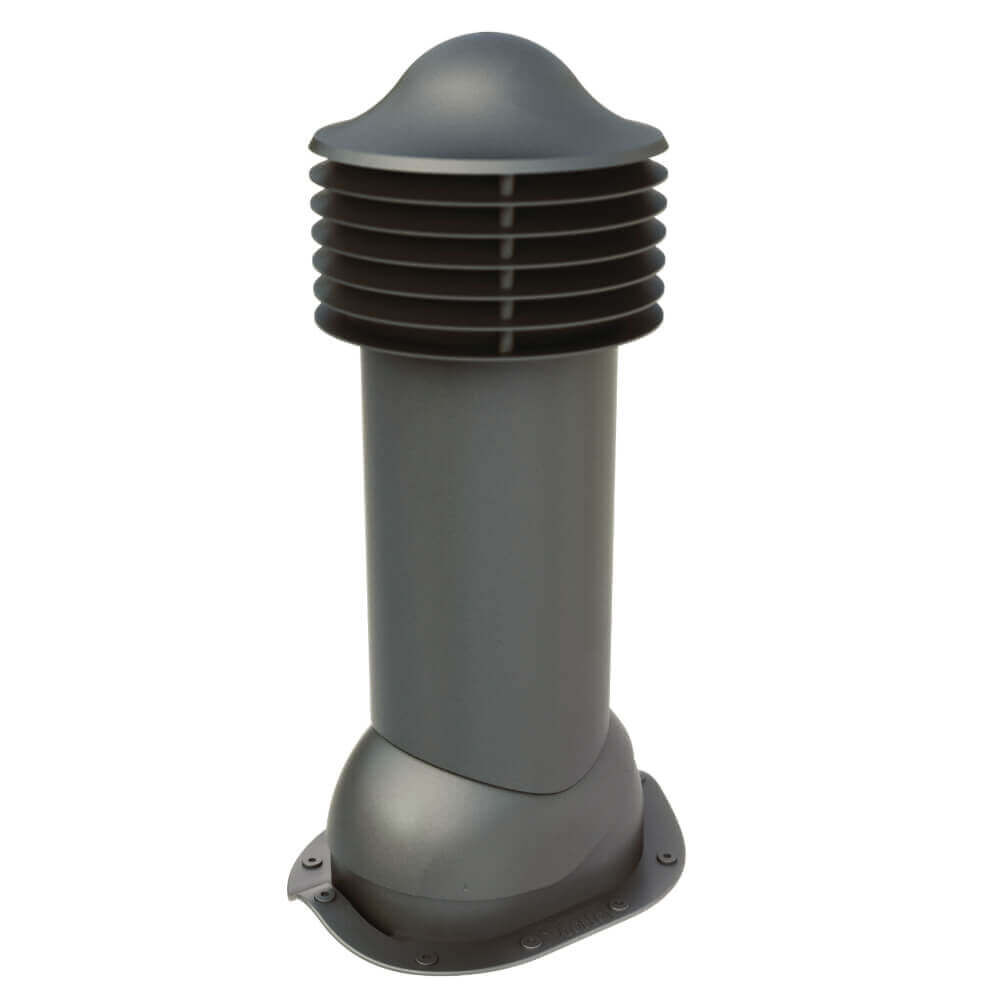 Труба вентиляционная VIOTTO d150 мм h650 мм для металлочерепицы Монтеррей RAL7024 серый графит утепленная Виотто