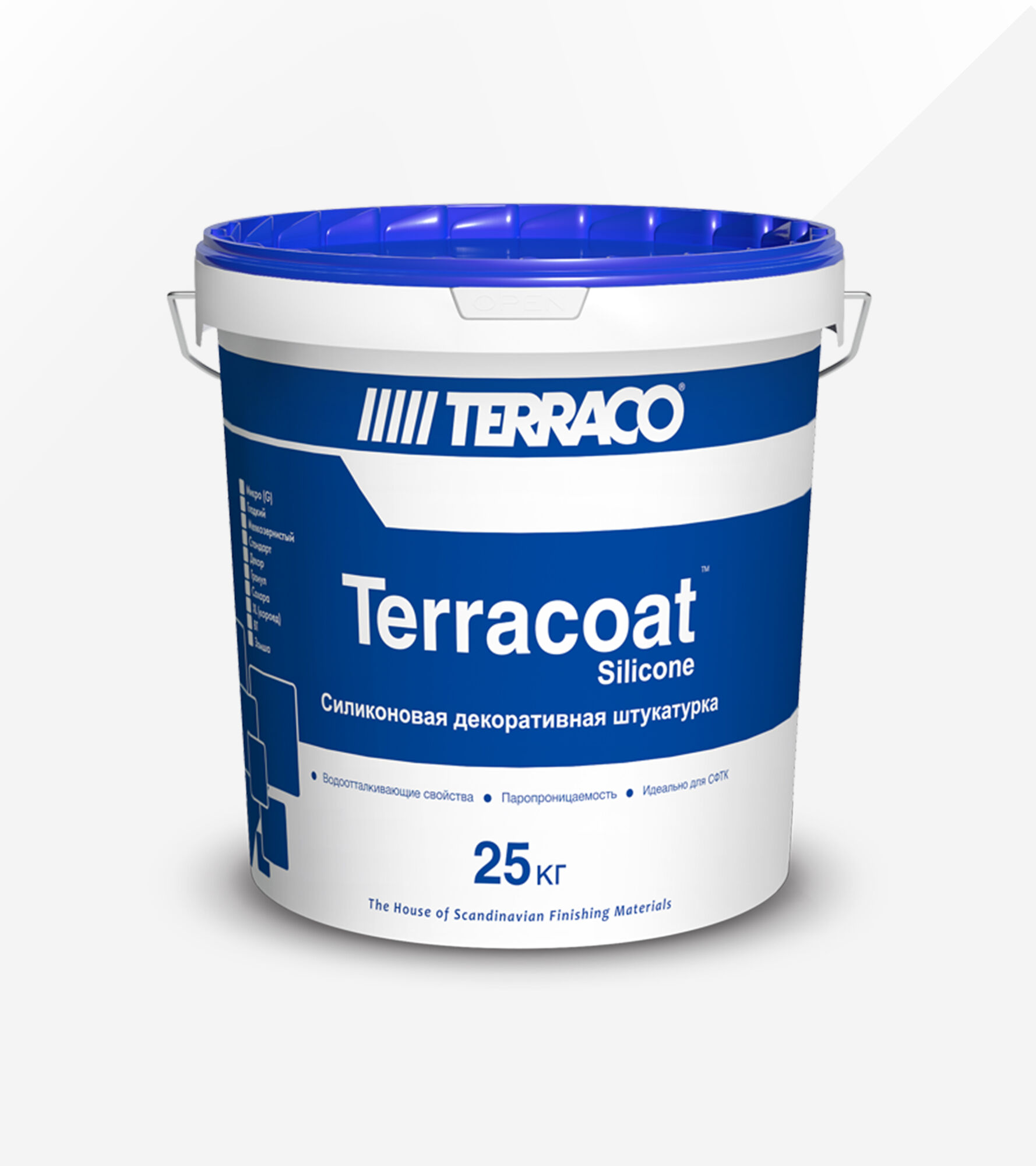 Штукатурка фасадная Terraco Terracoat Granule Silicone Exterior 25 кг